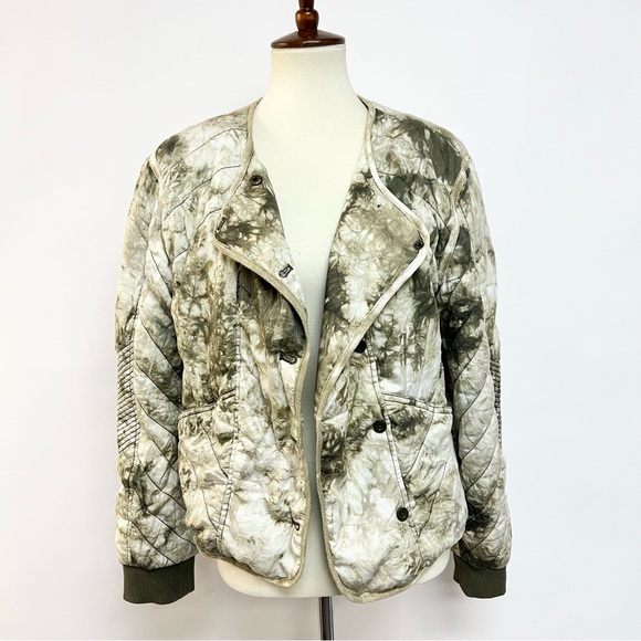 Anthropologie Jackets & Blazers - Anthropologie Marrakech Quilt Jacket Bomber Coat Olive Green Tie-Dye Medium $188